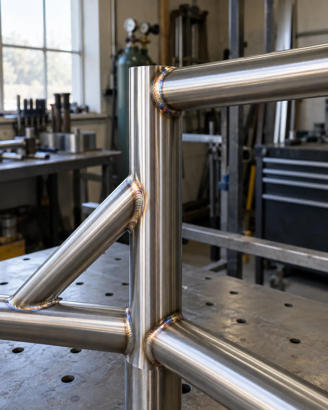 Stainless steel tubing with clean welded connections